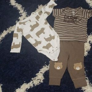 3 Pc. Brown 'Baby Bear' Outfit